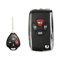 Capa De Chave Remota Para Carro Toyota Camry RAV4 Corolla PRADO YARIS, 2/3/4 Botões, Dobrável