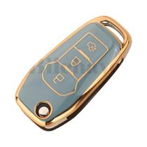 Capa De Chave Remota TPU Para Ford Focus 3 Escort Kuga Everest Mondeo Com 3 Botões Jingyuqin