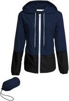 Capa de chuva Aavoogue leve e impermeável para mulheres (azul marinho XL) Capa de chuva Aavoogue leve e impermeável para mulheres (azul marinho XL)