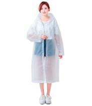 Capa de Chuva Adulto Branca Reforçada Impermeável Unissex