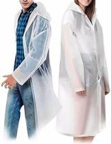 Capa de Chuva Adulto PVC Transparente Impermeável Capuz Frio 120CM Proporciona Cobertura Ampla e Adequada Oferece Proteção Duradoura com Segurança