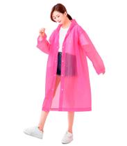 Capa de Chuva Adulto Resistente Reforçada e Impermeável Rosa