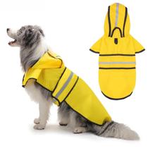 Capa De Chuva Ajustável E Impermeável Para Cães Com Capuz, Poncho Refletivo Para Cães Pequenos,