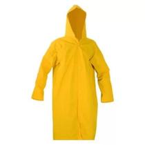 Capa de chuva amarela pvc conjunto com forro gg