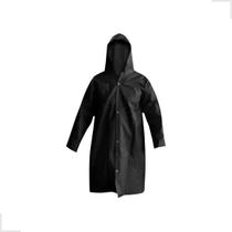 Capa De Chuva Brascamp Pvc Preta Reforçada Unissex Epi