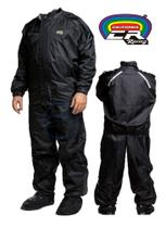 Capa de chuva california racing nylon forrada cr motoboy preto