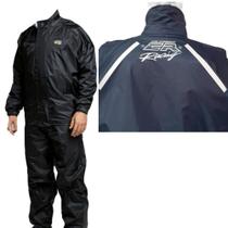 Capa de chuva california racing nylon forrada cr motoboy preto