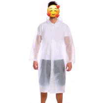Capa De Chuva Com Capuz Classe 100% Pvc Unissex Impermeável