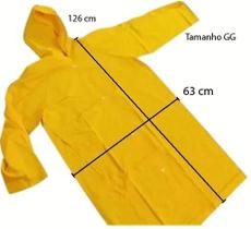 Capa De Chuva Com Capuz Forrada Amarela Para Pesca, Camping Capa De Chuva Com Capuz Forrada Amarela Para Pesca, Camping