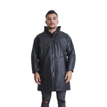 Capa De Chuva Com Capuz PVC Forrado Resistente Proteção Capa De Chuva Com Capuz PVC Forrado Resistente Proteção