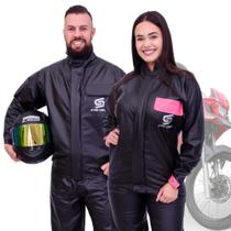 Capa de Chuva Conjunto Completo Nylon e Pvc Luxo Para Motoqueiro Motoboy FEMININA E MASCULINA