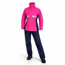 Capa de Chuva Conjunto Motociclista WATERPROOF TRI-RACER - ROSA Capa de Chuva Conjunto Motociclista WATERPROOF TRI-RACER - ROSA