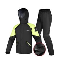 Capa De Chuva Conjunto Para Motoqueiro Impermeável PRETO M