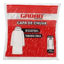 Capa de Chuva Descartável, Tamanho Único, Transparente - GADAN