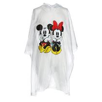 Capa de chuva Disney Adult Mickey Minnie Sitting Family Rain Poncho Keep Dry Clear