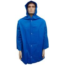 Capa de Chuva em PVC Brascamp Azul com Capuz