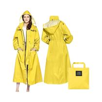 Capa de Chuva Feminina Longa e Leve - Impermeável, com Capuz e Cintura Ajustável