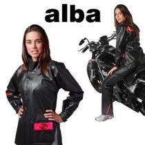 Capa De Chuva Feminina Motoqueira Alba Modelo Europa Preto