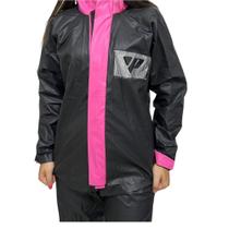 Capa de Chuva Feminina P PVC Preta Calca e Jaqueta PANTANEIRO Capa de Chuva Feminina P PVC Preta Calca e Jaqueta PANTANEIRO