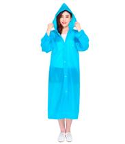 Capa de Chuva Impermeável Azul Adulto Reforçada Unissex