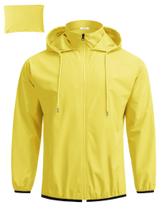 Capa de chuva impermeável masculina COOFANDY Yellow Trench