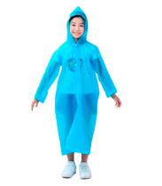 Capa de Chuva Infantil Azul Reforçada Impermeável Unissex