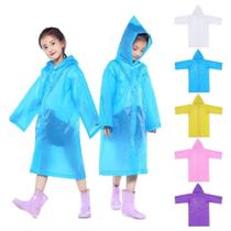Capa De Chuva Infantil De Plastico G / Gg Com Botao Colors Capa De Chuva Infantil De Plastico G / Gg Com Botao Colors
