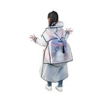 Capa De Chuva Infantil Impermeável Com Suporte Para Mochila Em Plástico EVA Transparente Para Capa De Chuva Infantil Impermeável Com Suporte Para Mochila Em Plástico EVA Transparente Para