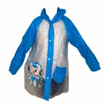 Capa De Chuva Infantil Impermeável P M G Menino Menina Roupa Protetora C/ Bolso Capuz