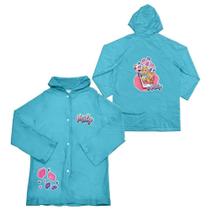 Capa De Chuva Infantil Menina Personagem com Capuz Tamanh GG
