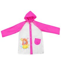 Capa de chuva infantil para menina menino com capuz e bolsos pvc reforçada escolha a sua