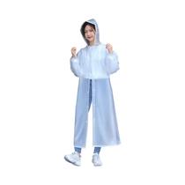 Capa De Chuva Longa Unissex Impermeável Em EVA Com Capuz E Cordão Para Viagens, Pesca E Camping