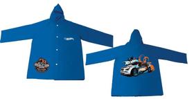 Capa De Chuva M Azul Hot Wheels Infantil Carros com Touca
