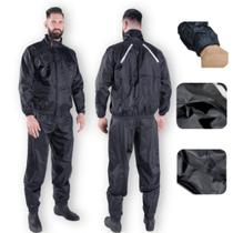 Capa de Chuva Masculina 4G Piracapas Nylon Confort - Preto Capa de Chuva Masculina 4G Piracapas Nylon Confort - Preto