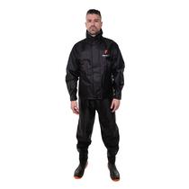 Capa de Chuva Masculino Preto Emborrachado Para Motociclistas Urban Com Gola Tam P Pioneira Capa de Chuva Masculino Preto Emborrachado Para Motociclistas Urban Com Gola Tam P Pioneira