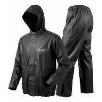 Capa De Chuva Moto Delta Flex PVC Impermeável Com Capuz Conjunto Jaqueta E Calça Motoqueiro Motoboy Refletiva