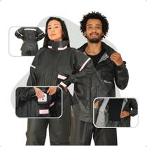 Capa de Chuva Moto Lhao Impermeável PVC Motoqueiro Frio Moto Motoqueira Reforçada Unissex Feminino Masculino Com Zíper Resistente à água original Capa de Chuva Moto Lhao Impermeável PVC Motoqueiro Frio Moto Motoqueira Reforçada Unissex Feminino Masculino Com Zíper Resistente à água original