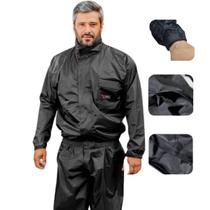 Capa de Chuva Moto Masculina Piracapas Nylon Confort - Preto Capa de Chuva Moto Masculina Piracapas Nylon Confort - Preto