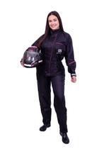Capa De Chuva Moto Motoqueiro Nylon Luxo Feminina