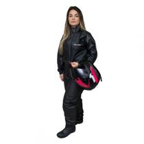 Capa De Chuva Moto Motoqueiro Pioneira Pvc Combate Feminina - GG
