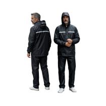 Capa de Chuva Motoboy Impermeável PVC Reforçado Com Refletivo Jaqueta + Calça Masculina Feminina
