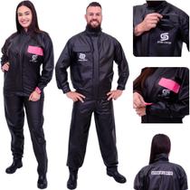 Capa de Chuva Motoqueiro e Motoboy PVC Ciclista Impermeável Rosa XG