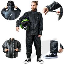 Capa de Chuva Motoqueiro Impermeável Conjunto Pvc Reforçado Frio Chuva Pioneira