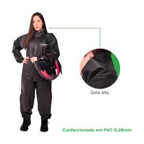 Capa De Chuva Motoqueiro Moto 100% Impermeável PVC Feminino - PIONEIRA