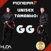 Capa De Chuva Motoqueiro Pioneira Moto 100% Impermeável PVC Unissex Conjunto Completo Combate Adulto Unissex