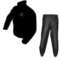 Capa de Chuva Nave Preto Motoqueiro Nylon Moto Conjunto