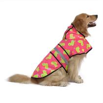 Capa de chuva para cães HDE com capuz, poncho, resistente à água, rosa Capa de chuva para cães HDE com capuz, poncho, resistente à água, rosa
