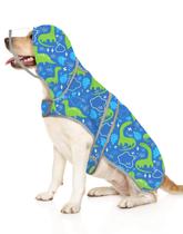 Capa de chuva para cães HDE Dinossauros com capuz transparente para cães grandes Capa de chuva para cães HDE Dinossauros com capuz transparente para cães grandes