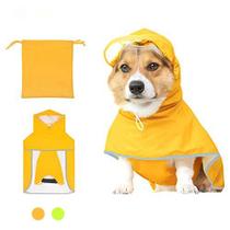 Capa de chuva para cães Luccalily Waterproof com capuz para cães médios