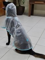 Capa de chuva para cães transparente com passa guia - Emporium Distripet